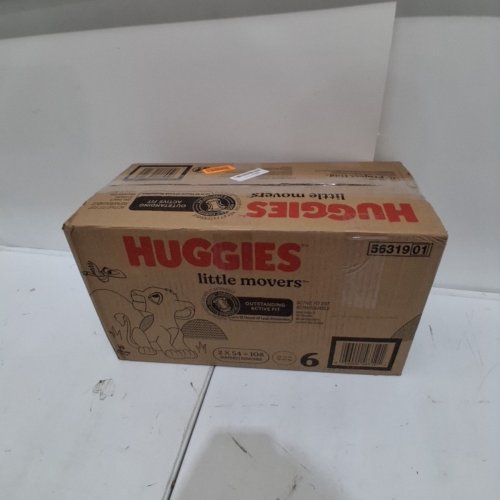 108PK HUGGIES LITTLE MOVERS OUTSTANDING ACTIVE FIT DISPOSABLE BABY DIAPERS - SIZE 6 (35LB+) image 3