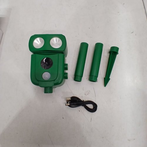 3FREE ANIMAL REPELLER ULTRASONIC SOLAR POWER BIRD DOG CAT SKUNK DEER RACCOON REPELLENT - 19" - GREEN image 2