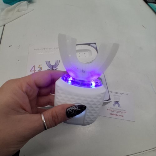 WHITENING FULLY AUTOMATIC MASSAGE U-SHAPED TOOTHBRUSH - WHITE (MODEL: MY-116) image 2