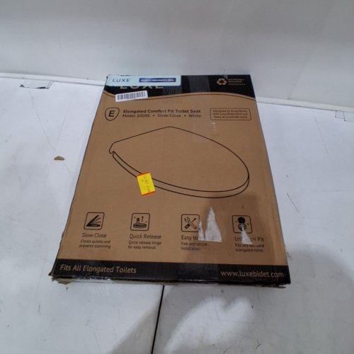 LUXE ELONGATED COMFORT FIT TOILET SEAT WITH SLOW CLOSE - 18.5" - WHITE (MODEL: 1008E) image 4