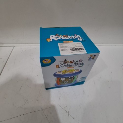 ROATING BABY ROTARY INTERACTIVE TOY BLOCK WITH LIGHTS AND MUSIC - 12 MONTHS+ - BLUE/ORANGE image 2