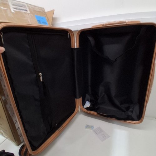 JOYWAY HARD SHELL CARRY ON LUGGAGE SUITCASE WITH SPINNER WHEELS - 20" - BROWN (MODEL: TR011-20) image 4