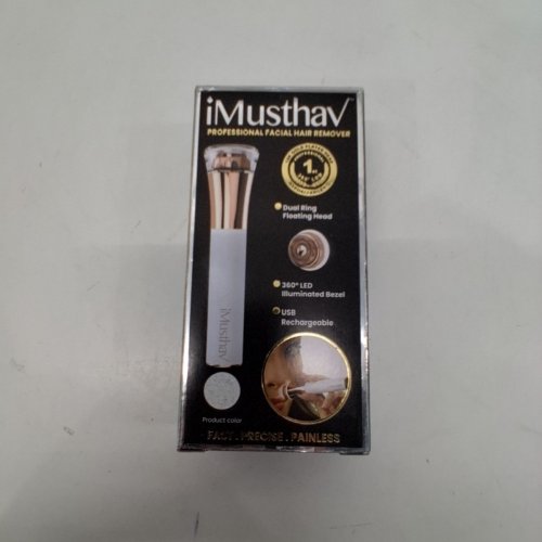 IMUSTHAV 2-IN-1 EYEBROW AND FACIAL HAIR REMOVER - WHITE image 4