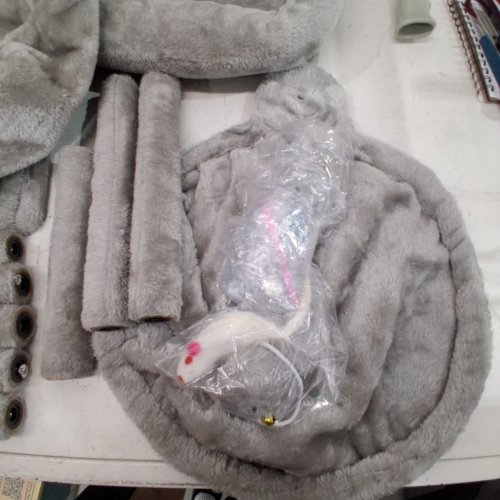 UNBRANDED MULTI LEVEL CAT TREE TOWER WITH SEATING AND SCATCHING POSTS - GREY image 4
