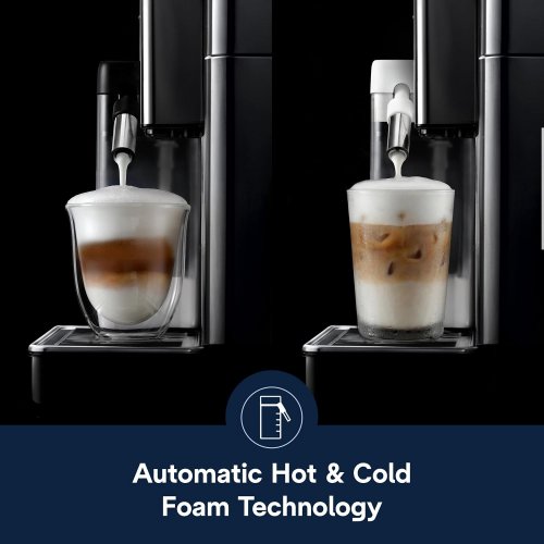DE'LONGHI PRIMADONNA AROMATIC FULLY AUTOMATIC ESPRESSO MACHINE - 38 ONE-TOUCH RECIPES, HOT & COLD MILK FROTHER, BUILT-IN GRINDER, TOUCHSCREEN DISPLAY - TITANIUM (MODEL: ECAM63075TM) image 6