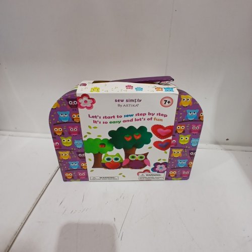 SEW SIMPLY BY ARTIKA OWL THEMED SEWING KIT WITH BOOKLET - PURPLE image 2