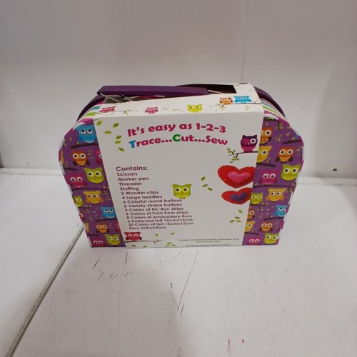 SEW SIMPLY BY ARTIKA OWL THEMED SEWING KIT WITH BOOKLET - PURPLE image 3