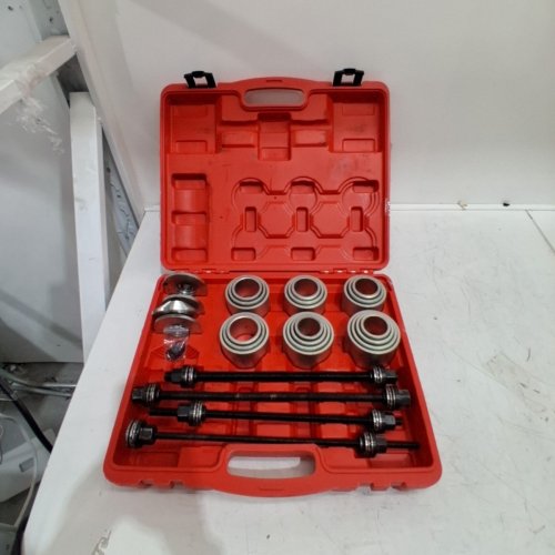28PC PULL AND PRESS SLEEVE KIT STEEL BUSH BEARING REMOVAL AND INSTALLATION SET - RED/SILVER/BLACK image 2