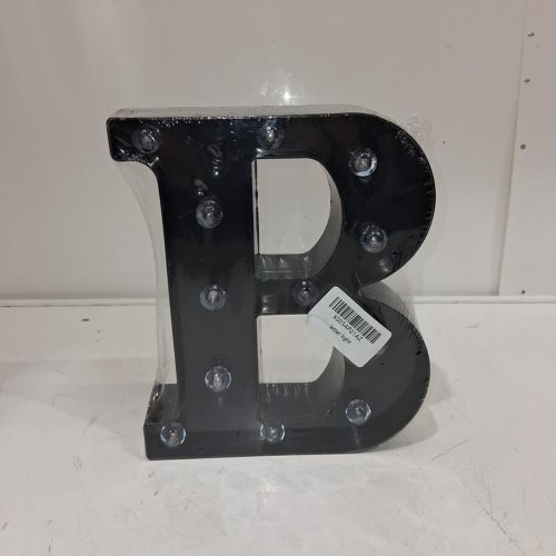 LED LIGHT UP DECORATIVE LETTER "B" - 8.5" - BLACK image 2