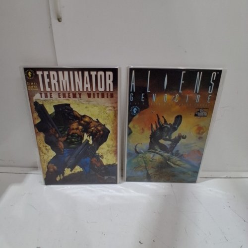 4 ASStd DARK HORSE COMIC BOOKS - PREDATOR COLD WAR #3, ALEINS GENOCIDE #2 OF 4, TERMINATOR THE ENEMY WITHIN #1 OF 4, AND #2 OF 4 - VARIOUS AUTHORS image 3