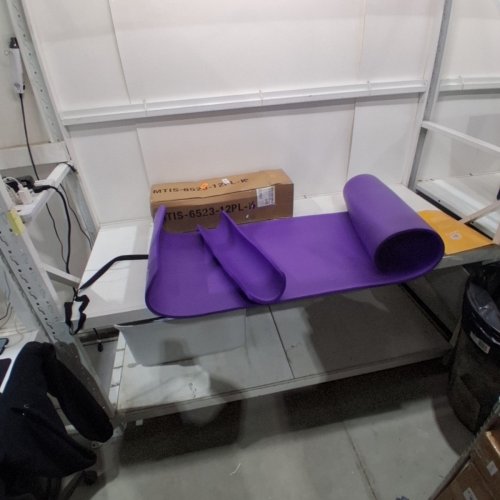 CAP BARBELL HIGH DENSITY EXERCISE YOGA MAT WITH STRAP AND KNEE PAD - 1/2" X 24" X 71" - PURPLE - (MODEL: MTIS-6523-12PL-K) image 3