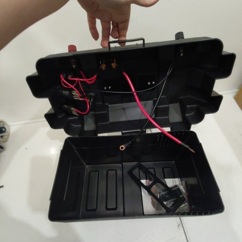 PORTABLE REAL TIME VOLTAGE MONITORING BATTERY BOX COVER WITH DUAL USB SOCKETS - BLACK image 5