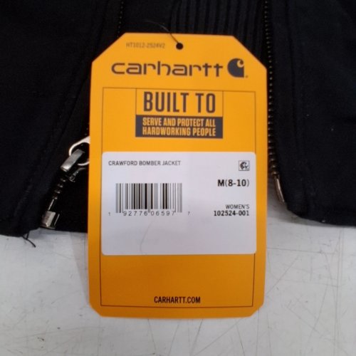 CARHARTT WOMEN'S CRAWFORD BOMBER JACKET - MEDIUM - BLACK (MODEL NO. OJ2524-W) image 4