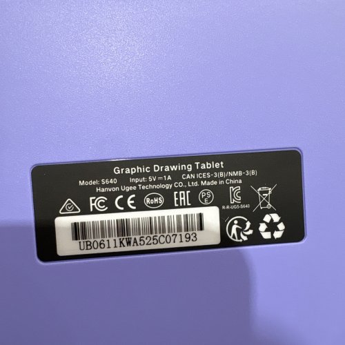 UGEE WIRELESS DRAWING TABLET - PURPLE (MODEL:S640W) image 4