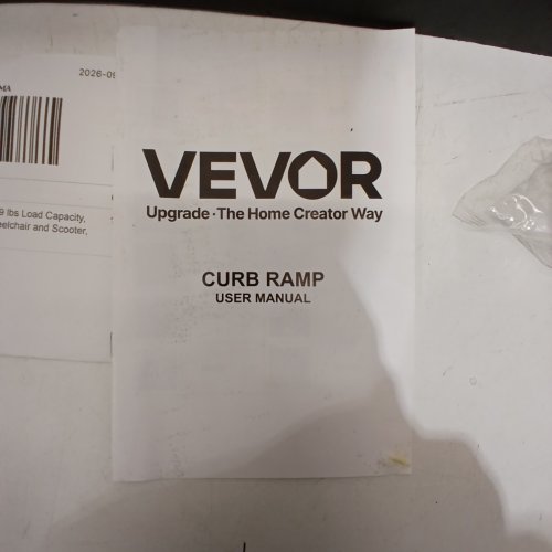 VEVOR RUBBER CURB RAMP - 17" X 40" X 2" - BLACK (MODEL: KR-11) image 2