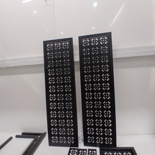 ABOXOO 3 TIER STAIR STYLE LARGE METAL PLANT STAND - 27.5" X 24.6" - BLACK image 5