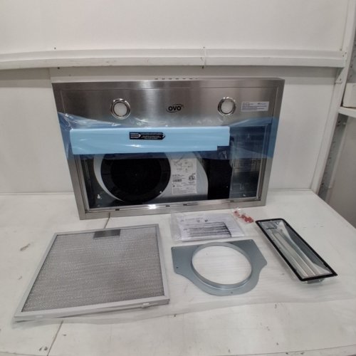 OVO UNDER CABINET RANGE HOOD VENT WITH 3-SPEED EXHAUST FAN - 700 CFM - 30" - SILVER (MODEL: OV-1003) image 2