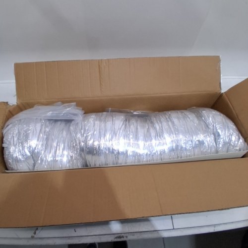 VEVOR DRYER VENT HOSE, INSULATED FLEXIBLE DUCT HEAVY-DUTY THREE LAYER PROTECTION FOR HVAC HEATING COOLING VENTILATION AND EXHAUST - R-4.2 FLAME RESISTANCE- 6'' - 25FT - SILVER - (MODEL:GC160) image 3