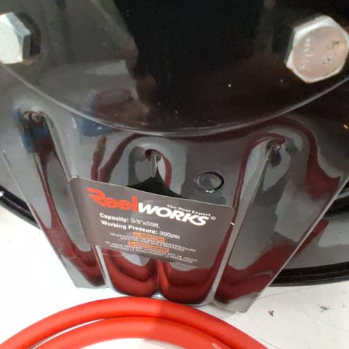 REELWORKS 3/8" SPRING DRIVEN HOSE REEL - 50FT - BLACK image 4