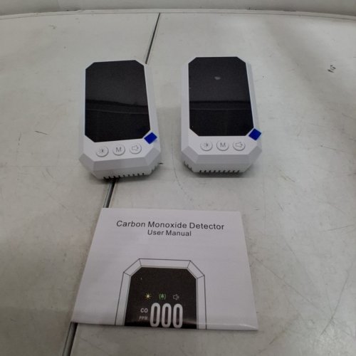 2PK CARBON MONOXIDE DETECTOR PLUG-IN WALL WITH LCD DISPLAY - BLACK/WHITE (MODEL: MY-S18) image 3
