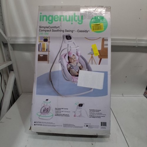 INGENUITY SIMPLECOMFORT CRADLING SWING - CASSIDY - PLUG-IN SWING WITH SOOTHING VIBRATIONS (M# 11624-MEES)) image 6