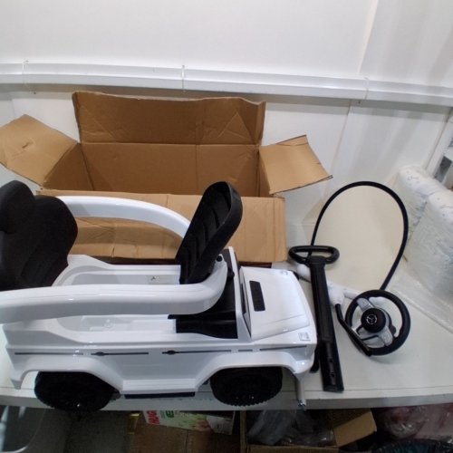 AOSOM MERCEDES-BENZ G350 LICENSED PUSH CAR 3-IN-1 TODDLER STROLLER - WHITE (MODEL: 370-162WT) image 3