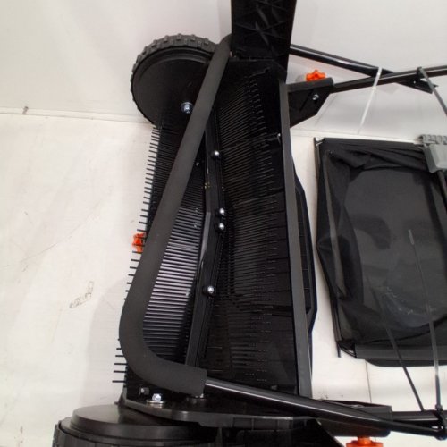 VEVOR HEAVY DUTY PUSH LAWN SWEEPER WITH MESH COLLECTION HOPPER BAG - 21" - BLACK/ORANGE - (MODEL: S19-001A) image 5