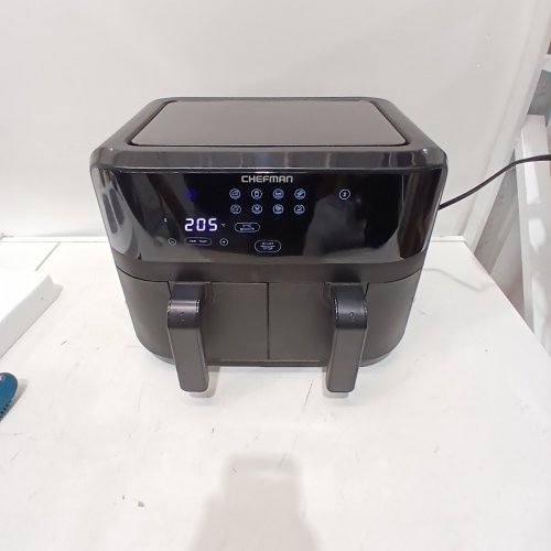 CHEFMAN TURBOFRY TOUCH SCREEN DUAL BASKET AIR FRYER - 9QT. TOTAL CAPACITY - BLACK (MODEL: RJ38-SQPF-45TDB) image 3