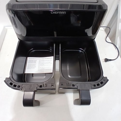 CHEFMAN TURBOFRY TOUCH SCREEN DUAL BASKET AIR FRYER - 9QT. TOTAL CAPACITY - BLACK (MODEL: RJ38-SQPF-45TDB) image 5