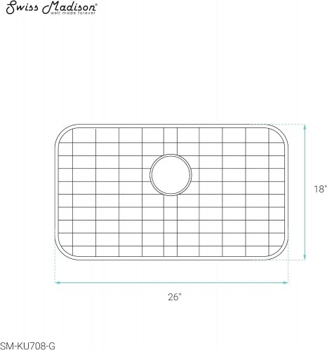 SWISS MADISON KITCHEN SINK BOTTOM GRID - STAINLESS STEEL (MODEL: SM-KU708-G) image 2