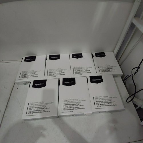 7PK AMAZON BASICS MULTIPURPOSE COPY PAPER (3500 SHEETS TOTAL) - 8.5" X 11" - WHITE image 2