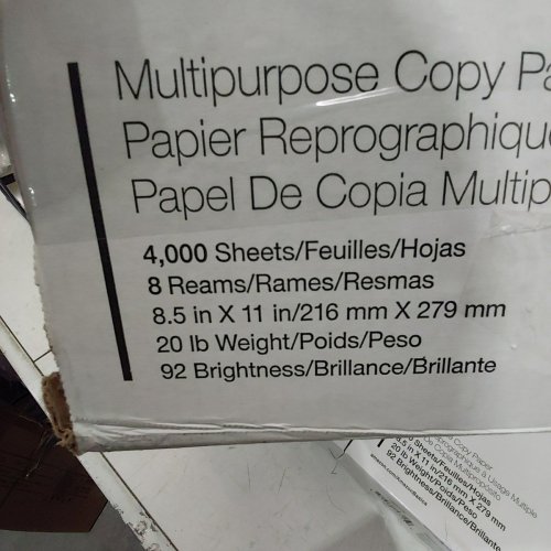 7PK AMAZON BASICS MULTIPURPOSE COPY PAPER (3500 SHEETS TOTAL) - 8.5" X 11" - WHITE image 3