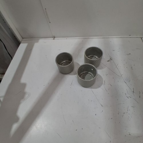 3PK CERAMIC PLANTERS - 3.9" X 3.1" - GRAY image 3