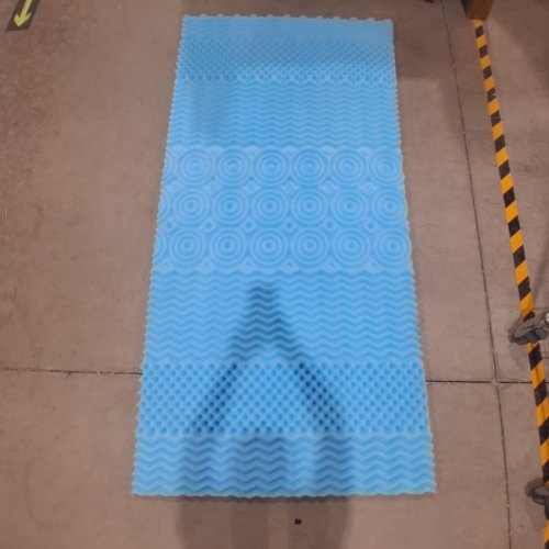 BEDSTORY 7-ZONE MEMORY FOAM MATTRESS TOPPER, GEL INFUSED COOLING MATTRESS PAD, 2" TWIN XL - BLUE image 2