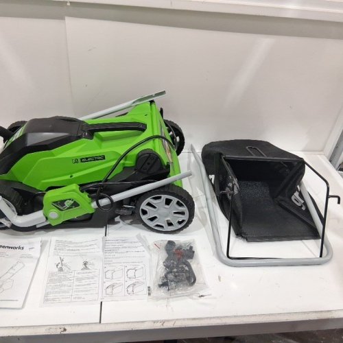 GREENWORKS 9-AMP 14" 2-IN-1 PUSH MOWER - GREEN/BLACK (MODEL: LMA123) image 3
