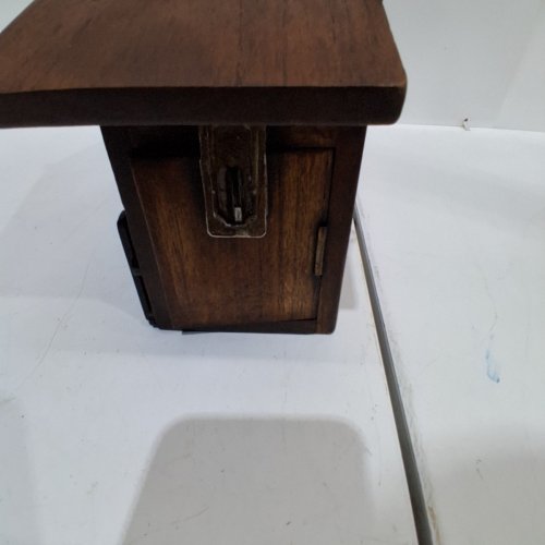 WOODEN WALL-MOUNTED MAILBOX - 7.28" X 9.84" X 3.74" - BROWN image 4
