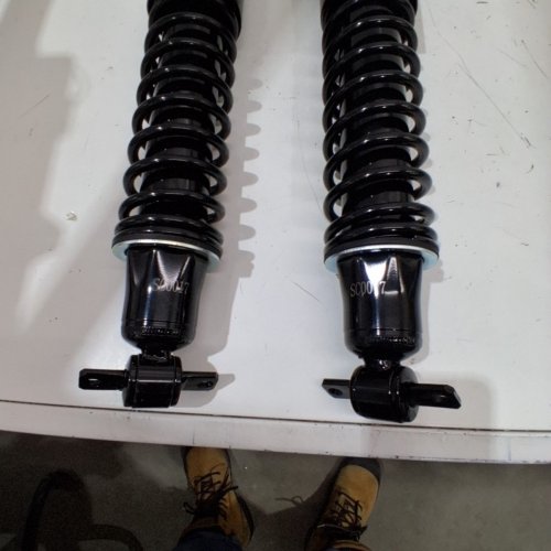 2PC COILOVER SHOCK ABSORBERS FOR VARIOUS CHEVROLET SILVERADO AND GMC SIERRA MODELS - BLACK (MODEL: SC0017) image 5