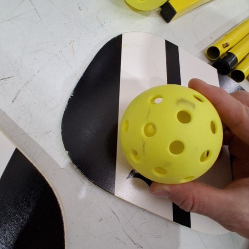 HURLEY PICKLEBALL NET SYSTEM WITH 2 PADDLES, 2 BALLS AND CARRY BAG - 3FT X 10FT - BLACK/YELLOW (MODEL: 165404A) image 4