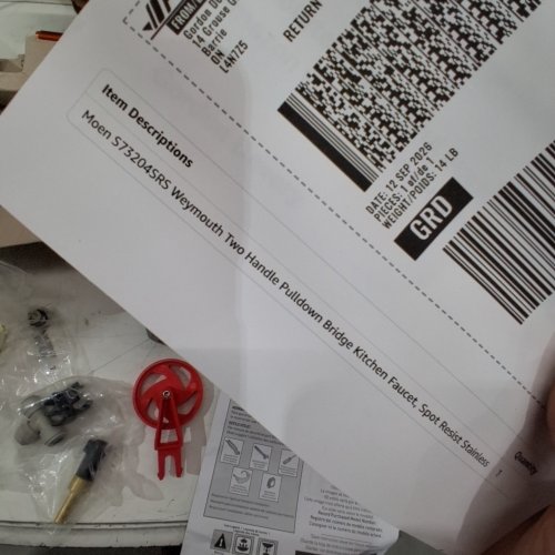 MOEN WEYMOUTH TWO HANDLE PULLDOWN KITCHEN FAUCET - SPOT RESIST STAINLESS (MODEL: S73204SRS) image 2