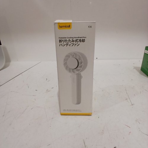 LAMICALL FOLDABLE COOLING HANDHELD FAN - 2000 MAH - WHITE (MODEL: K36) image 4