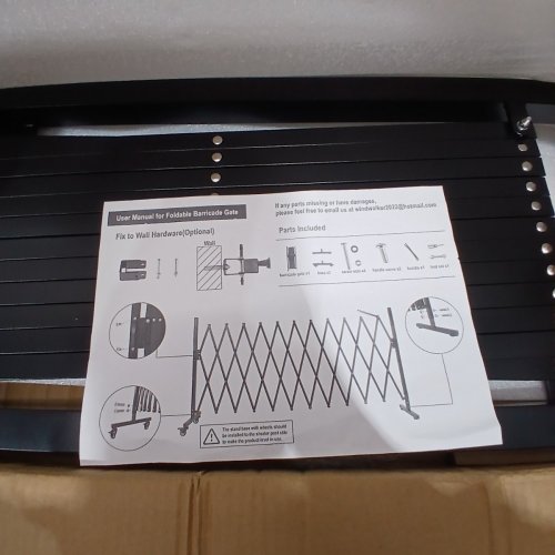 FOLDABLE BARRICADE GATE - BLACK (MODEL: ZDLZM-330A) image 4
