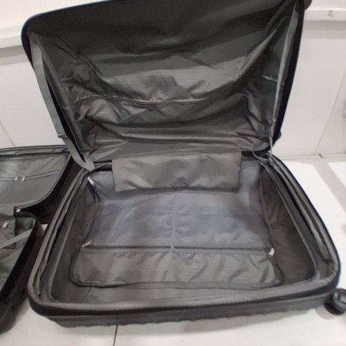 2PC AMAZONBASICS HARDSIDE SPINNER LUGGAGE - 20", 28" BLACK image 5