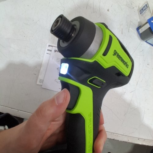 GREENWORKS CORDLESS IMPACT DRIVER *TOOL ONLY*- GREEN / BLACK (MODEL: IS24L00) image 2
