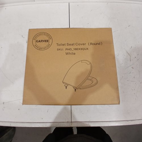 GARVEE ROUND TOILET SEAT WITH SOFT CLOSE - 14.5" X 16" - WHITE - (MODEL: PHO-16EX3QUX) image 4