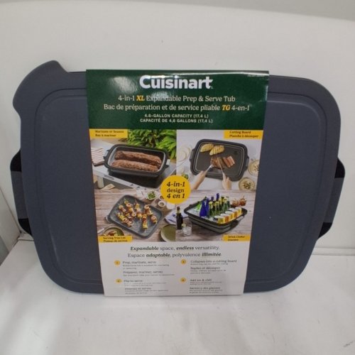 CUISINART 4-IN-1 XL EXPANDABLE PREP AND SERVE TUB - 17.4 L CAPACITY - BLACK/GREY (MODEL: 2007043) image 2
