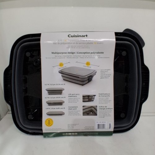 CUISINART 4-IN-1 XL EXPANDABLE PREP AND SERVE TUB - 17.4 L CAPACITY - BLACK/GREY (MODEL: 2007043) image 3