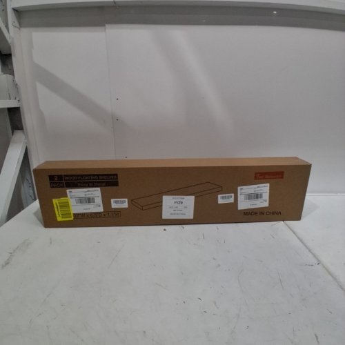 2PK FUN MEMORIES WOOD FLOATING SHELVES - 32" X 6.5" X 1.1" - BLACK image 2