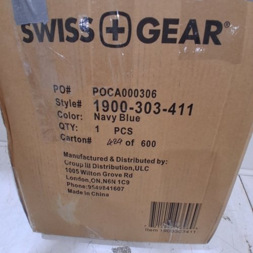 SWISSGEAR 1900 SCANSMART TSA LAPTOP BACKPACK - 18.5" X 13.2" - NAVY BLUE (STYLE: 1900-303-411) image 6