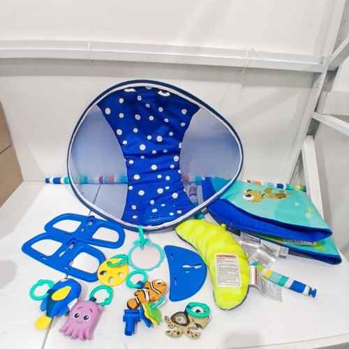 BRIGHT STARTS DISNEY BABY FINDING NEMO RAY OCEAN LIGHTS & MUSIC GYM WITH TUMMY TIME PILLOW SET image 2
