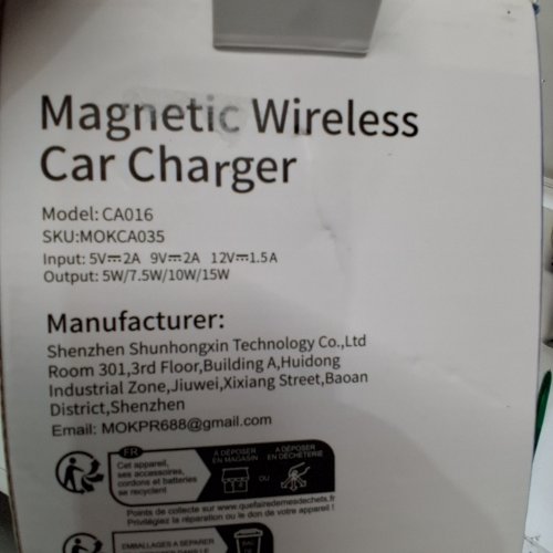 MOKPR MAGSAFE CAR MOUNT PHONE HOLDER AND WIRELESS CHARGER - 15W - BLACK (MODEL: CA016) image 4